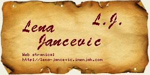 Lena Jančević vizit kartica